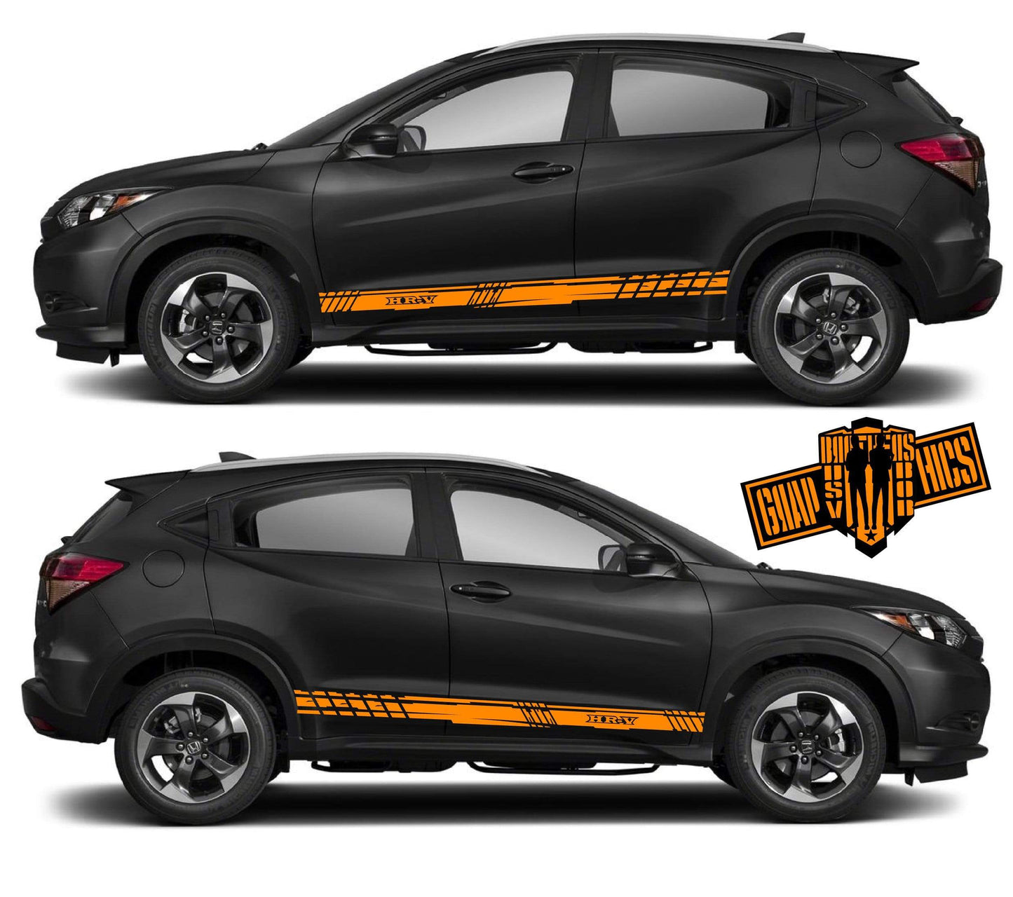 Custom Door Decal Vinyl Racing Stripe Stickers For Honda HR-V - Brothers-Graphics