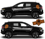 Custom Door Decal Vinyl Racing Stripe Stickers For Jeep Compass - Brothers-Graphics