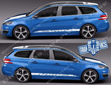 Custom Door Decal Vinyl Racing Stripe Stickers For Peugeot 308 SW - Brothers-Graphics