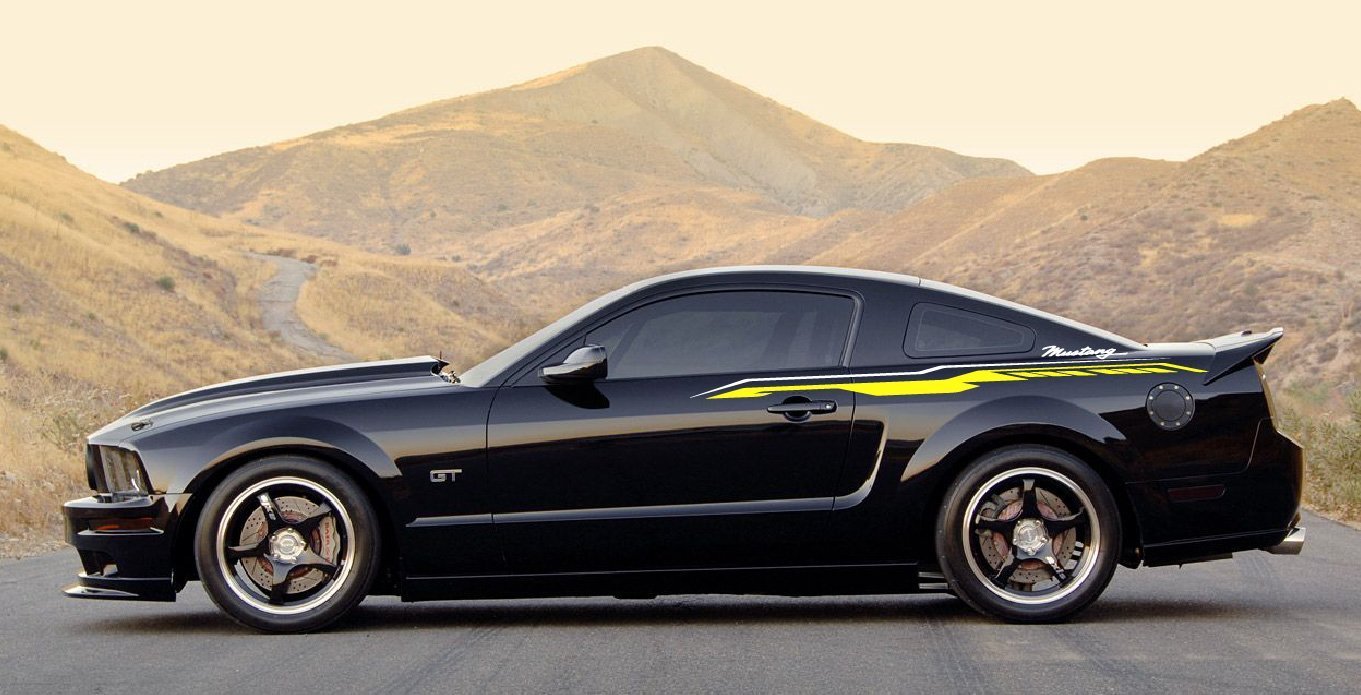 Custom Graphics For Ford MUSTANG | Mustang vinyl racing stripes