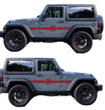 Custom Pair Decals Vinyl Stripes for Jeep Wrangler WILLYS - Brothers-Graphics