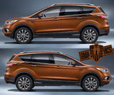 Custom Racing Decal Sticker Side Door Stripe Stickers For Ford KUGA - Brothers-Graphics