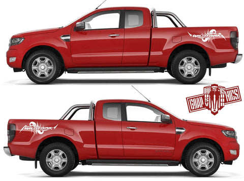 Custom Racing Decal Sticker Side Door Stripe Stickers For Ford Ranger - Brothers-Graphics