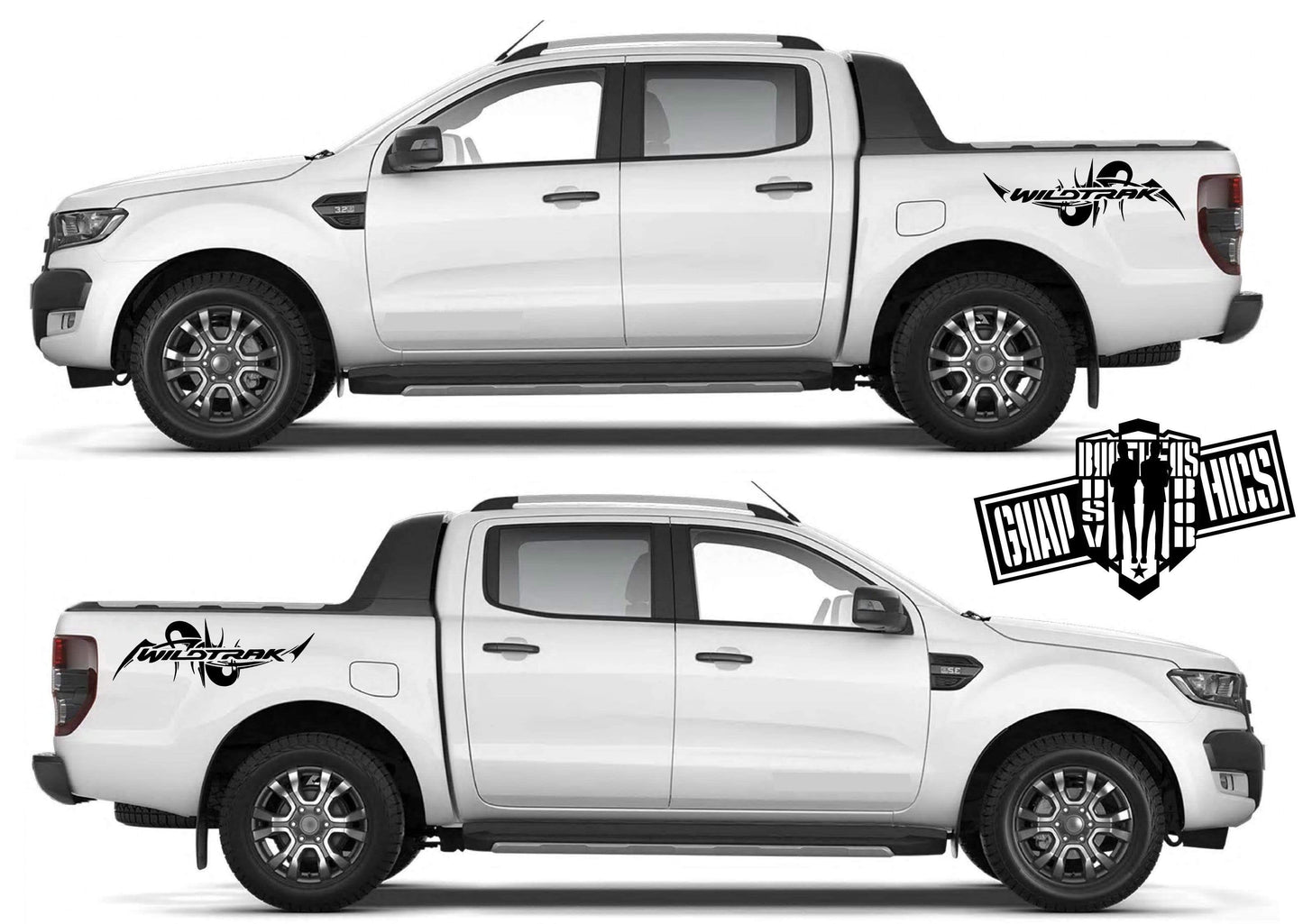 Custom Racing Decal Sticker Side Door Stripe Stickers For Ford Ranger - Brothers-Graphics