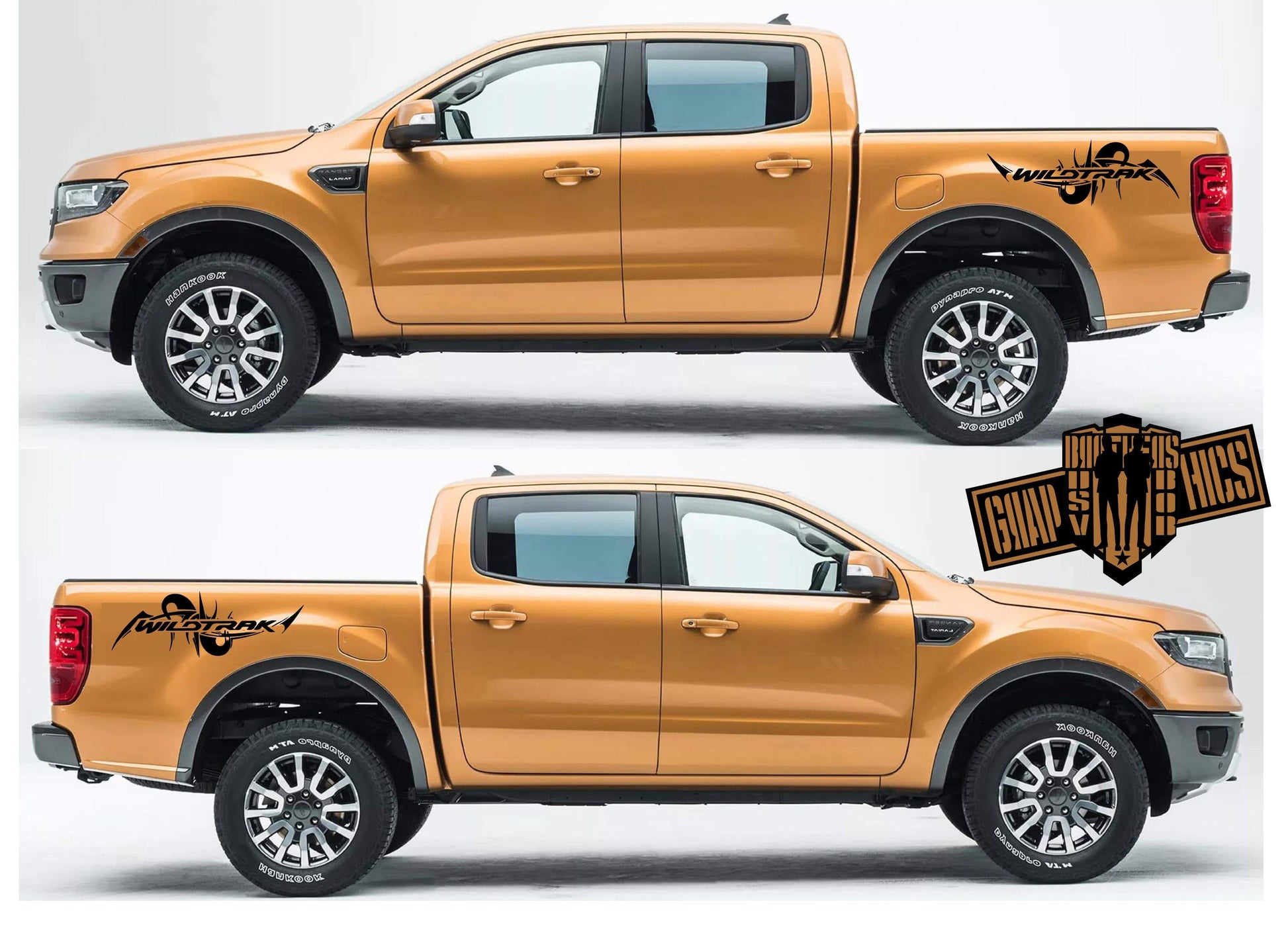 Custom Racing Decal Sticker Side Door Stripe Stickers For Ford Ranger - Brothers-Graphics