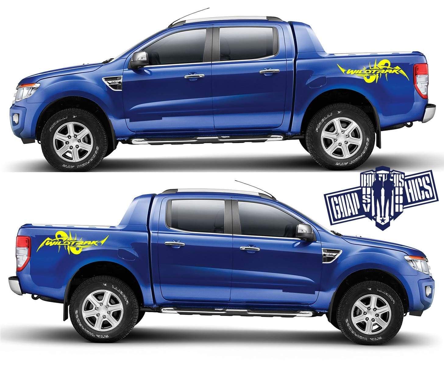 Custom Racing Decal Sticker Side Door Stripe Stickers For Ford Ranger - Brothers-Graphics