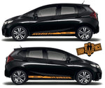 Custom Racing Decal Sticker Side Door Stripe Stickers For Honda Jazz - Brothers-Graphics