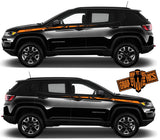 Custom Racing Decal Sticker Side Door Stripe Stickers For Jeep Compass - Brothers-Graphics