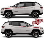 Custom Racing Decal Sticker Side Door Stripe Stickers For Jeep Compass - Brothers-Graphics
