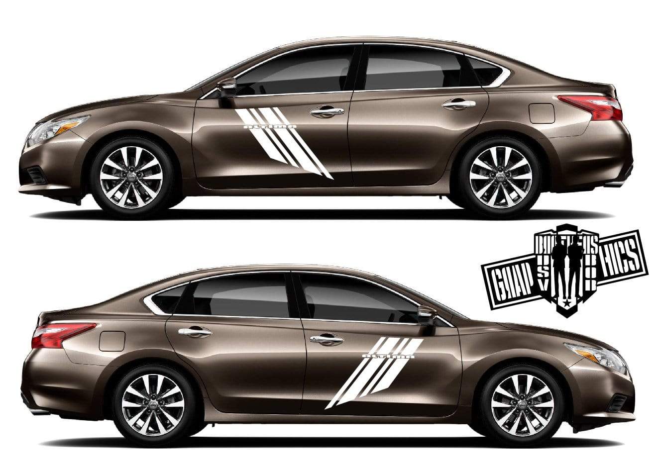 Custom Racing Decal Sticker Side Door Stripe Stickers For Nissan Altima - Brothers-Graphics