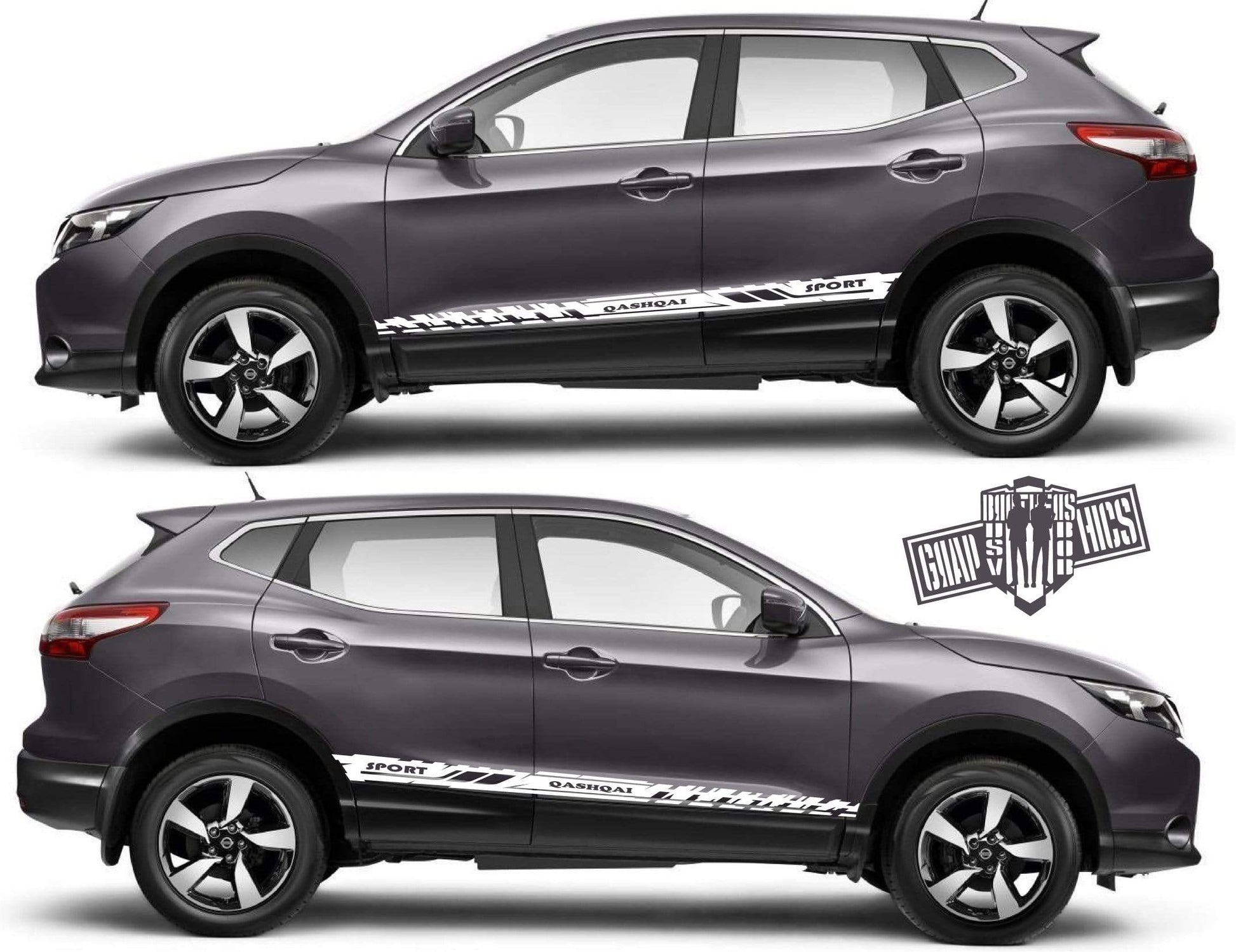 Custom Racing Decal Sticker Side Door Stripe Stickers For Nissan Qashqai - Brothers-Graphics