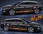 Custom Racing Decal Sticker Side Door Stripe Stickers For Peugeot 308 SW - Brothers-Graphics
