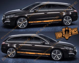 Custom Racing Decal Sticker Side Door Stripe Stickers For Peugeot 308 SW - Brothers-Graphics