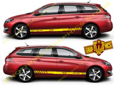 Custom Racing Decal Sticker Side Door Stripe Stickers For Peugeot 308 SW - Brothers-Graphics