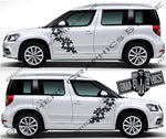 Custom Racing Decal Sticker Side Door Stripe Stickers For Skoda Yeti - Brothers-Graphics