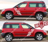 Custom Racing Decal Sticker Side Door Stripe Stickers For Skoda Yeti - Brothers-Graphics