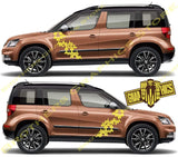 Custom Racing Decal Sticker Side Door Stripe Stickers For Skoda Yeti - Brothers-Graphics