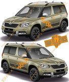 Custom Racing Decal Sticker Side Door Stripe Stickers For Skoda Yeti - Brothers-Graphics