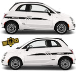 Custom Racing Decal Sticker Side Door Stripe Stickers kit for Fiat Abarth 500 2007-2020 - Brothers-Graphics