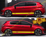 Custom Racing Decal Sticker Side Door Stripe Stickers kit for Peugeot 308 - Brothers-Graphics