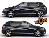 Custom Racing Decal Sticker Side Door Stripe Stickers kit for Peugeot 308 - Brothers-Graphics