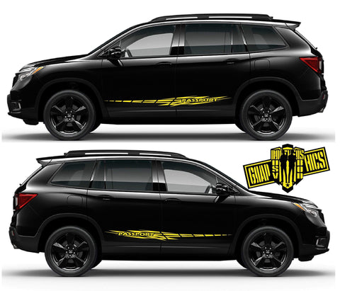 Custom Racing Decal Sticker Side Door Stripe Stickers kit Honda Passport - Brothers-Graphics