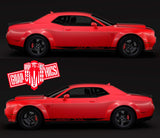 Custom Racing Decal Sticker Side Door Stripes For Dodge Challenger SRT - Brothers-Graphics