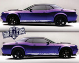 Custom Racing Decal Sticker Side Door Stripes For Dodge Challenger SRT - Brothers-Graphics