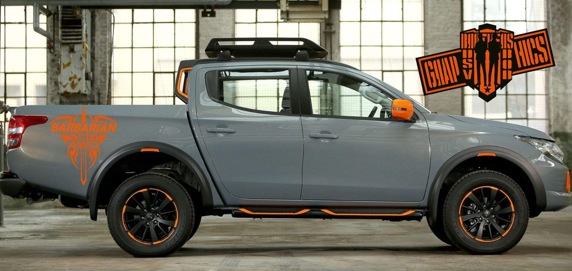 Custom Racing Decal Sticker Stripe Stickers For Mitsubishi L200 - Brothers-Graphics