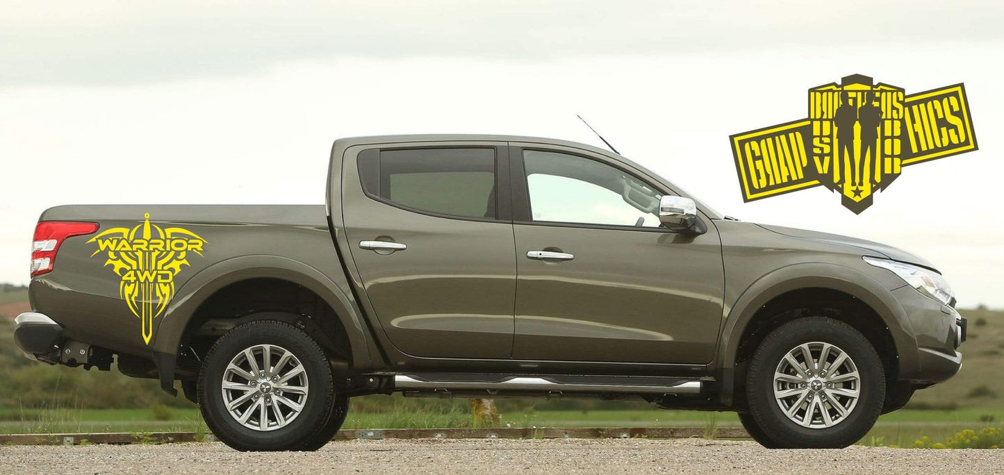 Custom Racing Decal Sticker Stripe Stickers For Mitsubishi L200 - Brothers-Graphics