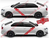 Custom Racing Decal Sticker Stripe Stickers For Skoda Rapid - Brothers-Graphics
