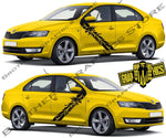 Custom Racing Decal Sticker Stripe Stickers For Skoda Rapid - Brothers-Graphics
