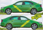 Custom Racing Decal Sticker Stripe Stickers For Skoda Rapid - Brothers-Graphics