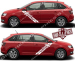 Custom Racing Decal Sticker Stripe Stickers For Skoda Rapid - Brothers-Graphics