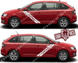 Custom Racing Decal Sticker Stripe Stickers For Skoda Rapid - Brothers-Graphics