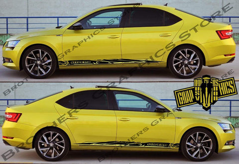 Custom Racing Decal Stickers For Skoda Superb - Brothers-Graphics