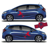 Custom Racing Graphics Sticker Car Vinyl Stripes Fit Honda Jazz - Brothers-Graphics