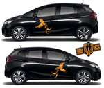 Custom Racing Graphics Sticker Car Vinyl Stripes Fit Honda Jazz - Brothers-Graphics