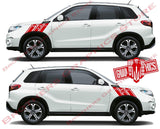 Custom Racing Line Stickers Car Side Vinyl Stripes For Suzuki Vitara - Brothers-Graphics