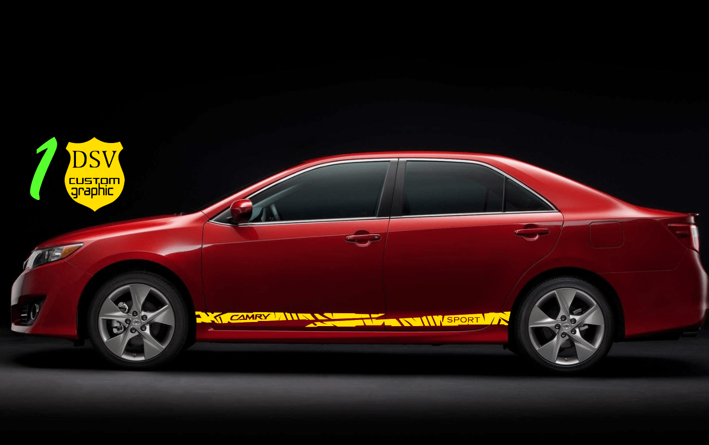 Custom Racing Line Stickers Car Side Vinyl Stripes For Toyota Camry 2000-2021 - Brothers-Graphics