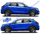 Custom Racing Line Stickers Car Side Vinyl Stripes For VW T-ROC - Brothers-Graphics