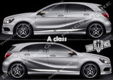 Custom Racing Stripe Stickers For Mercedes-Benz A-class - Brothers-Graphics