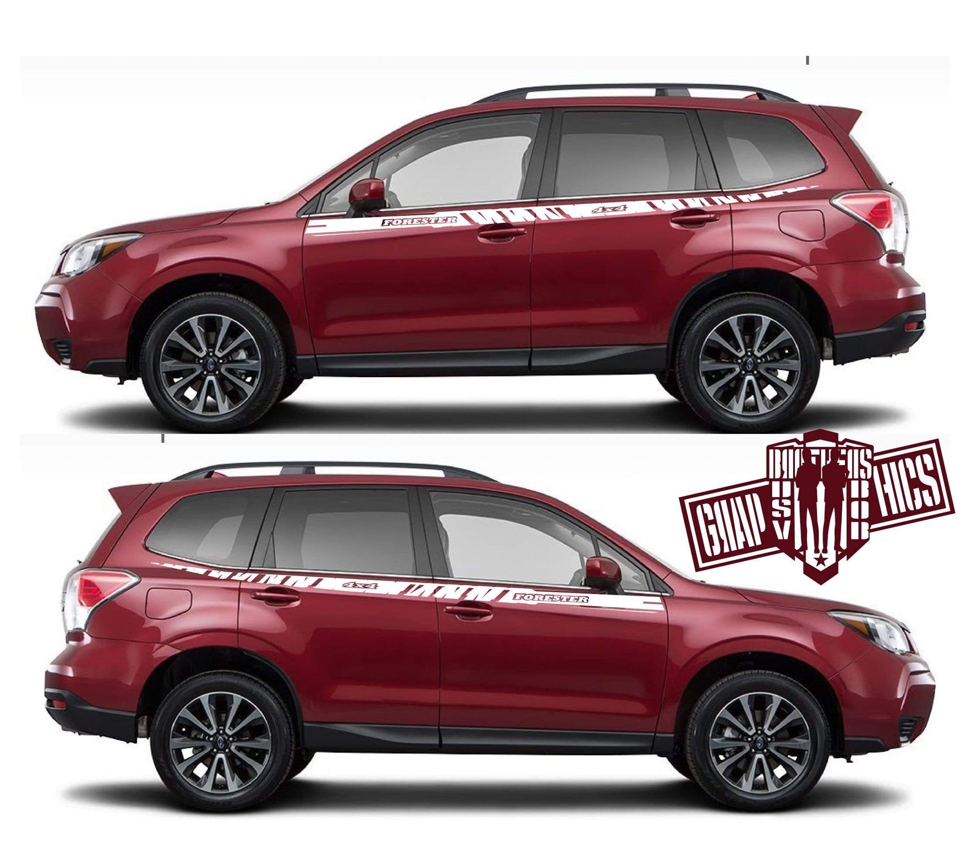 Custom Vinyl Graphics Special Made For Subaru Forester - Brothers-Graphics