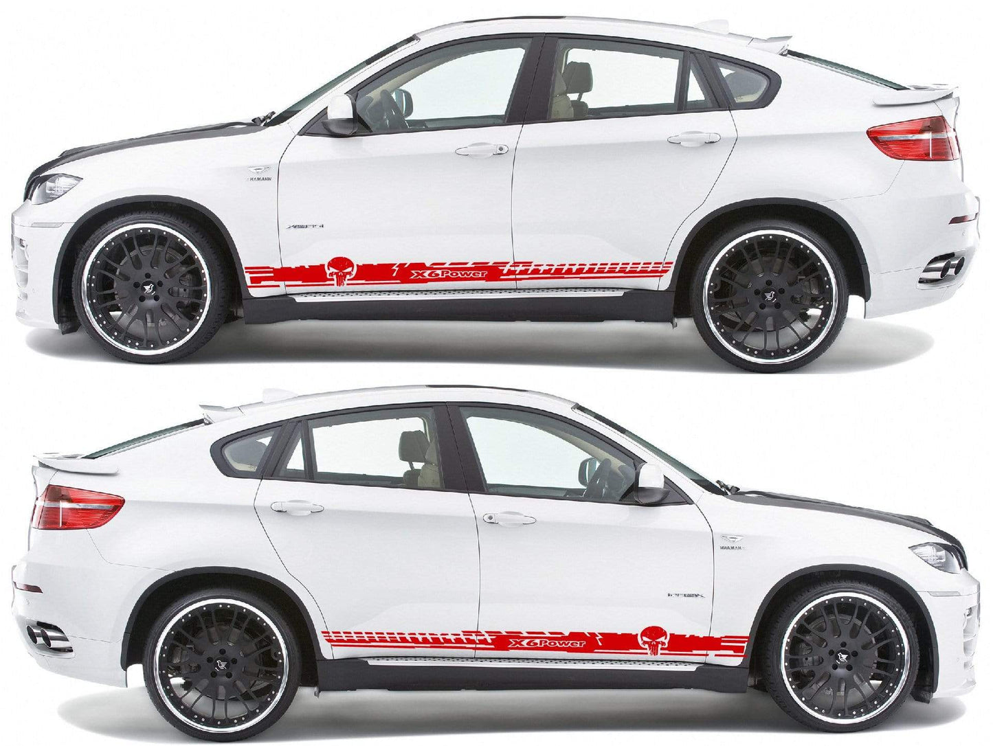 Customized Stickers Racing Stripes for BMW X6 - Brothers-Graphics