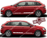 Customized Stickers Racing Stripes for Skoda Rapid - Brothers-Graphics
