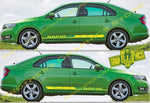 Customized Stickers Racing Stripes for Skoda Rapid - Brothers-Graphics