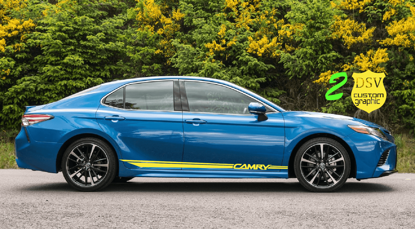 Customized Vinyl Decal Racing Stripes For Toyota Camry - Brothers-Graphics