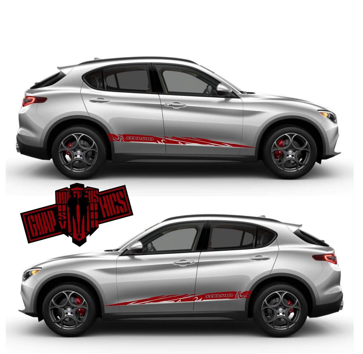 Decal Sticker For Alfa Romeo Stelvio - Brothers-Graphics