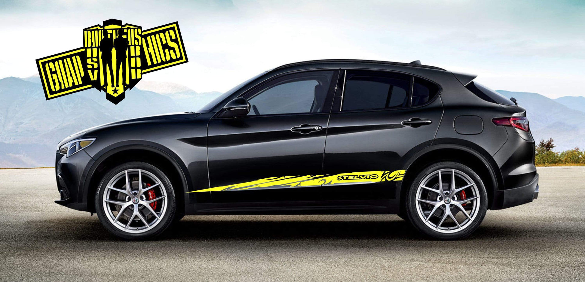 Premium Quality Stickers Compatible With Alfa Romeo Stelvio Unique Line Design
