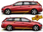 Decal Sticker Side Door Stripe Stickers For Peugeot 308 SW - Brothers-Graphics